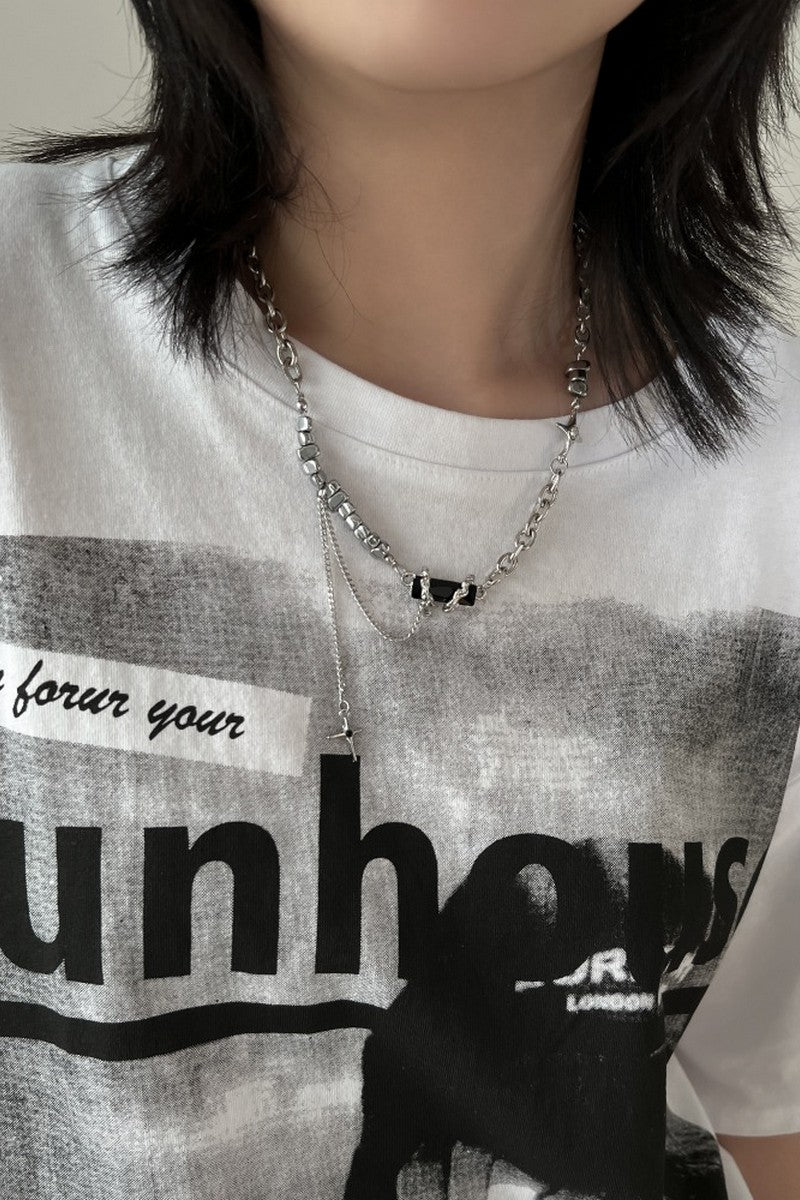 Titanium Y2K Star Necklace