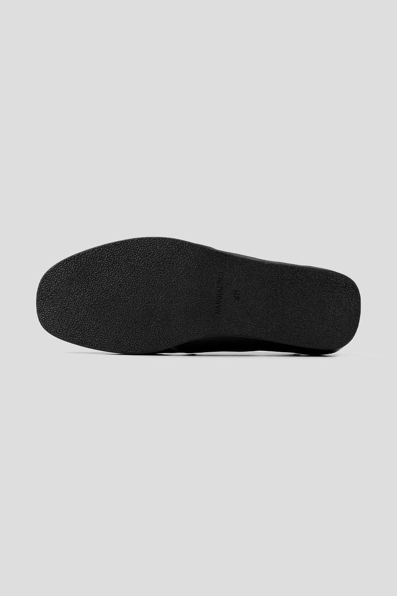 Washed Horsehide Low Sole Trainers - Black - view 4