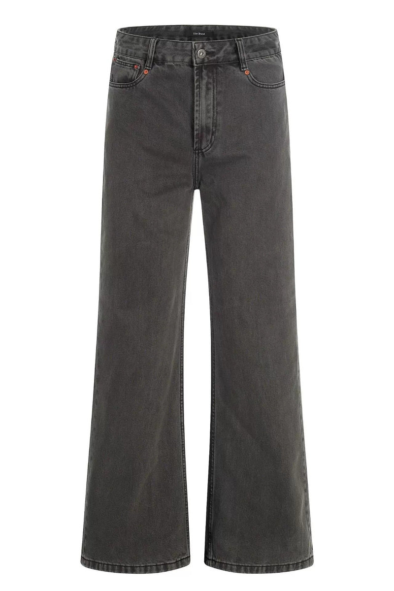 Washed Micro Flare Jeans – Washed Charcoal – front product view