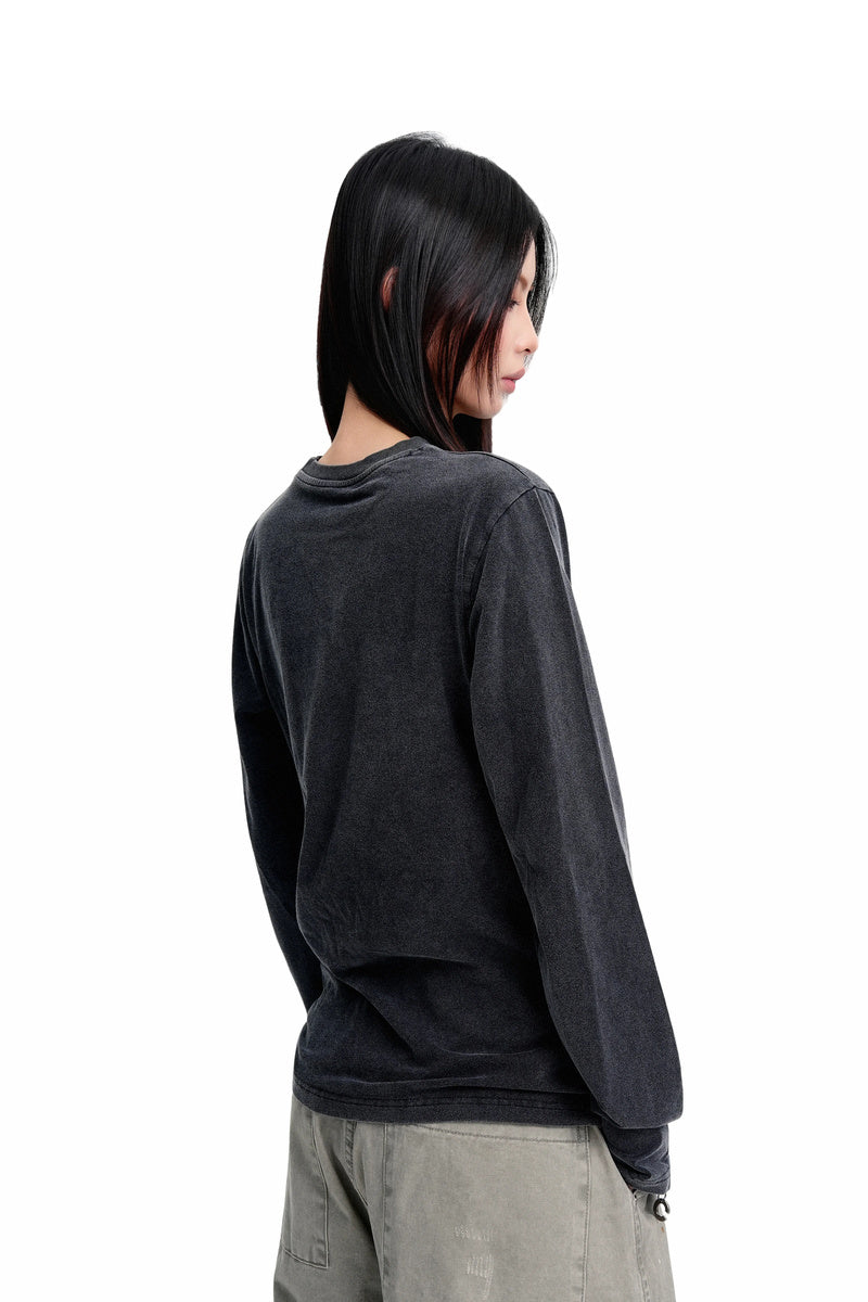 Washed Pocket Long Sleeve Tee