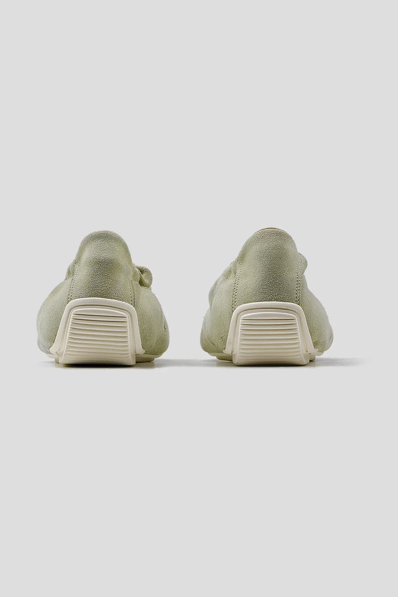 Washed Suede Lace Up Sneakers - Light Green - view 3