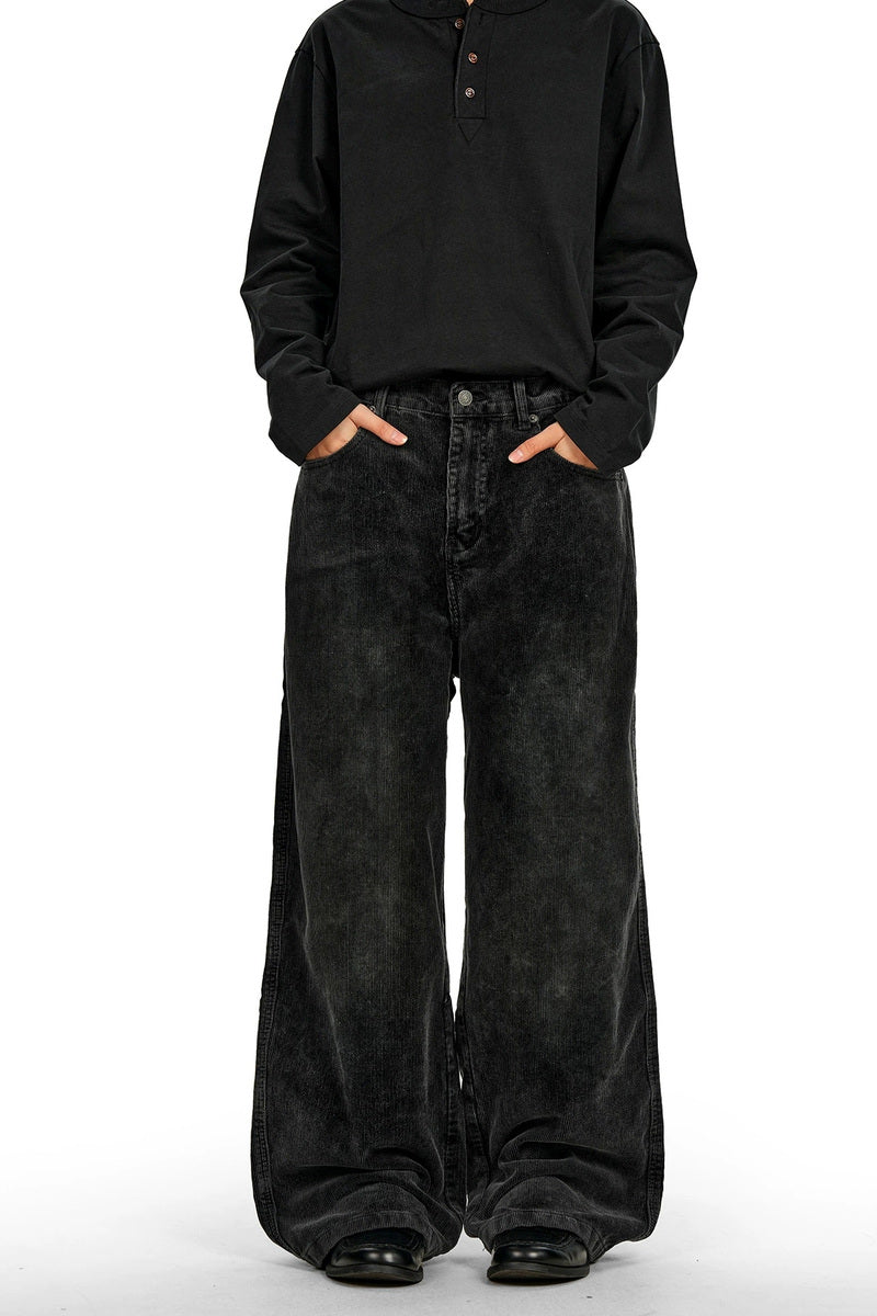 Washed Wide Corduroy Pants – view 1