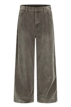 Washed Wide Corduroy Pants – Coffee – front product view