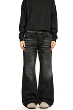 Whisker Wash Flared Jeans – view 1