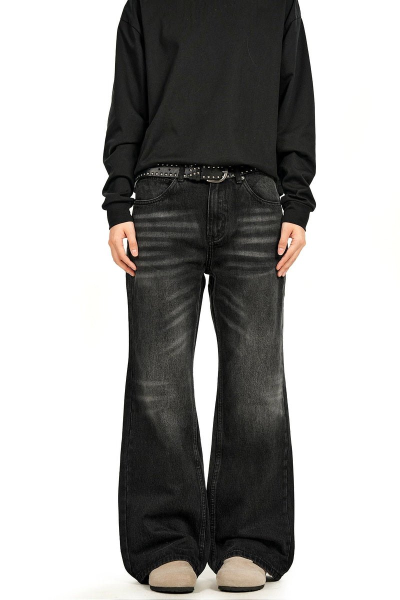 Whisker Wash Flared Jeans – view 1