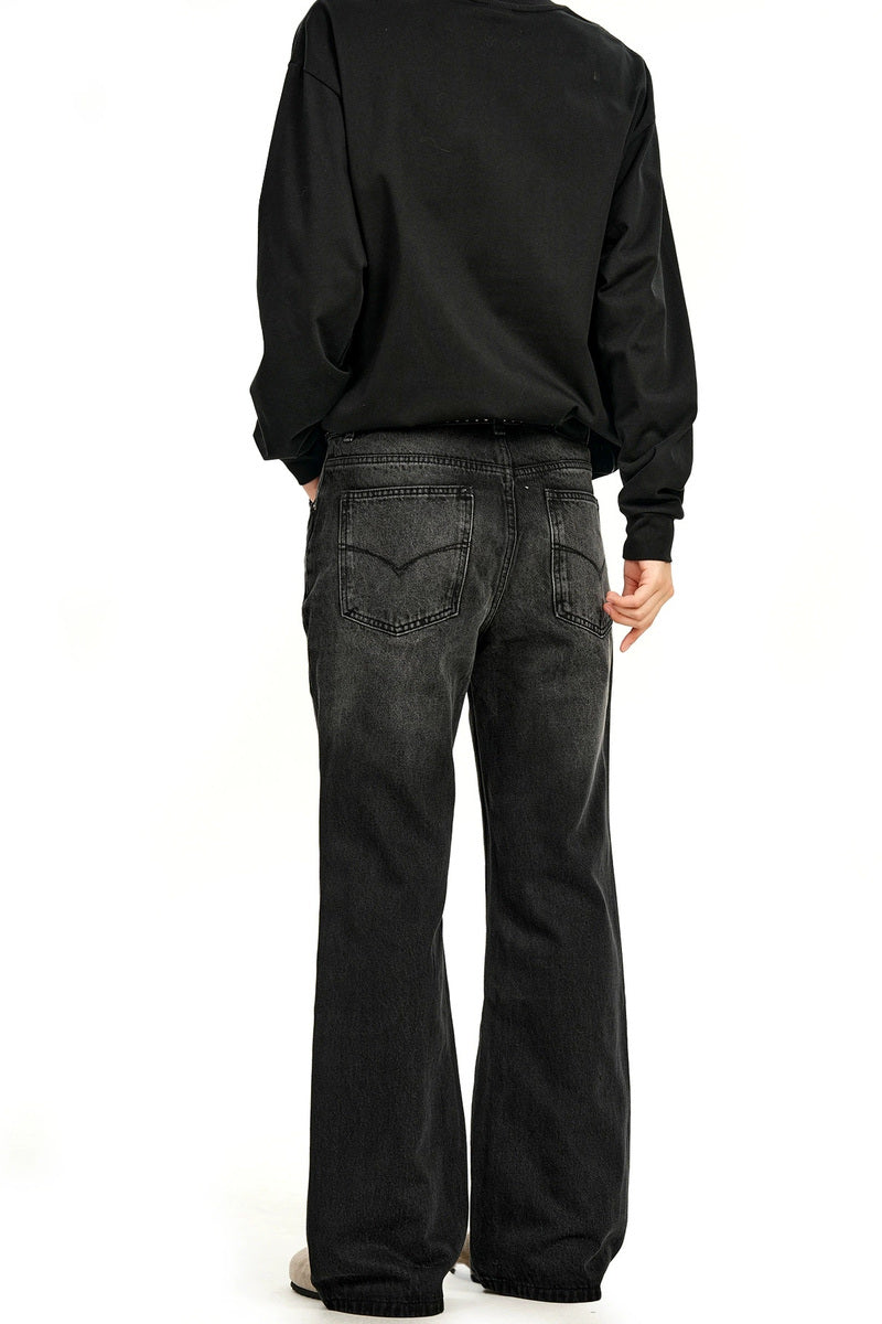 Whisker Wash Flared Jeans – view 3