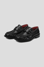 Wrinkled Calfskin Penny Loafers - Black - view 2