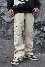 STEEPC Off White Pleated Trousers - UK Only