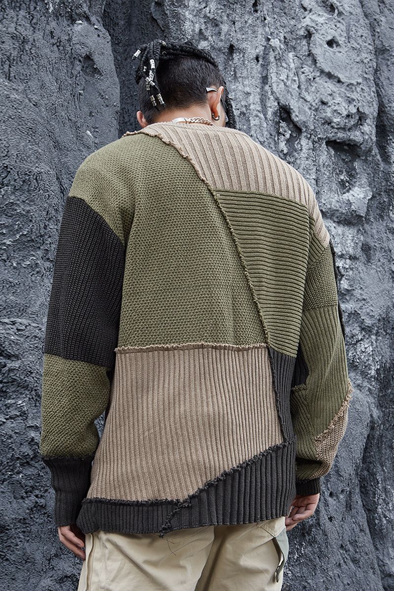 STEEPC Stitched Loose Knit Sweater