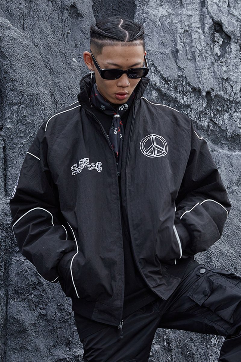 STEEPC Embroidered Logo Racing Jacket