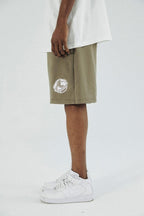 Antidote Embroidered Earth Logo Shorts