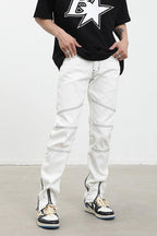 CZ Contrast Stitch Flared Trousers