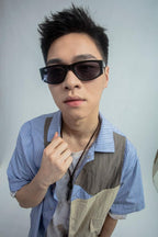 Error Code Stitched Striped Vest Shirt