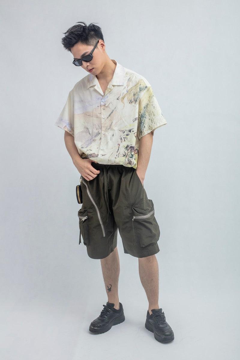 Error Code Multi Pocket Zipper Shorts