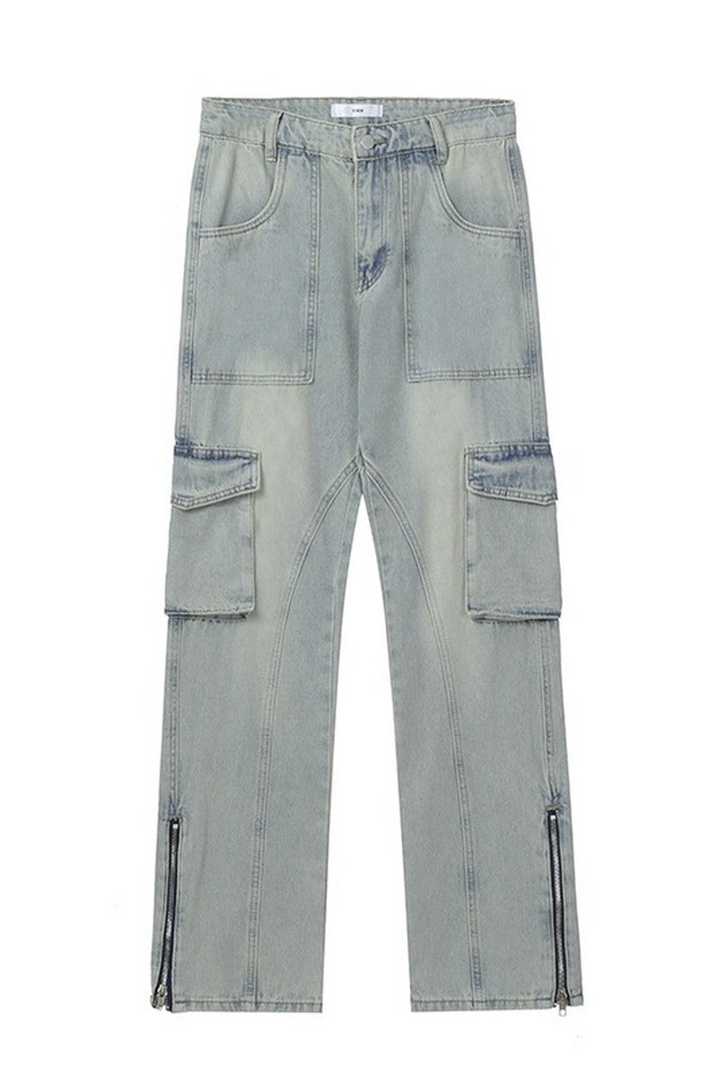 CZ Multi Pocket Zip Jeans