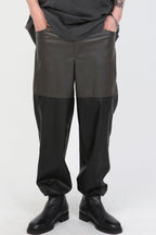 CZ Leather Two Tone Trousers