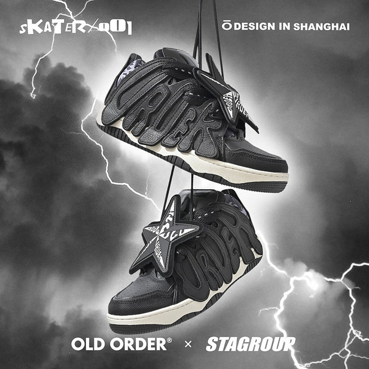 OO x STA Skater 001 Black Sneakers
