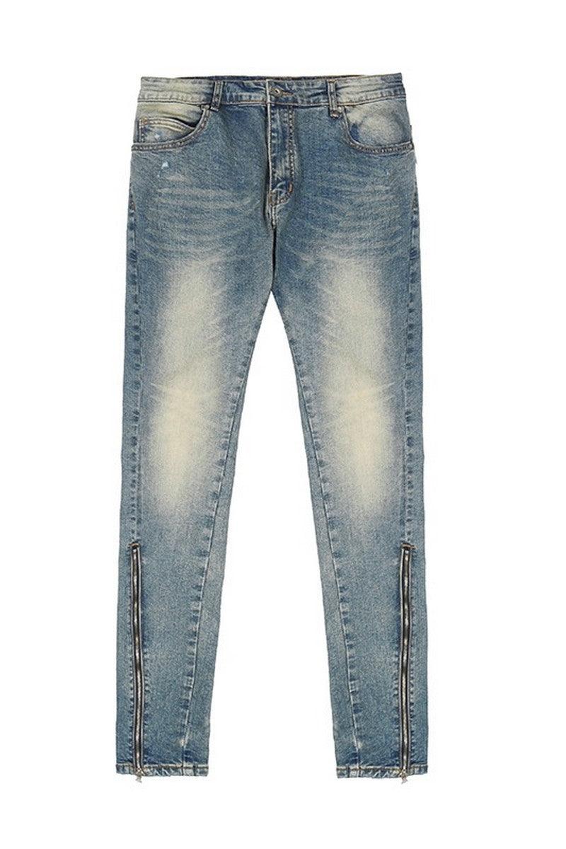 CZ Retro Washed Zipper Jeans