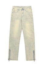 Retro Mud Wash Slit Jeans