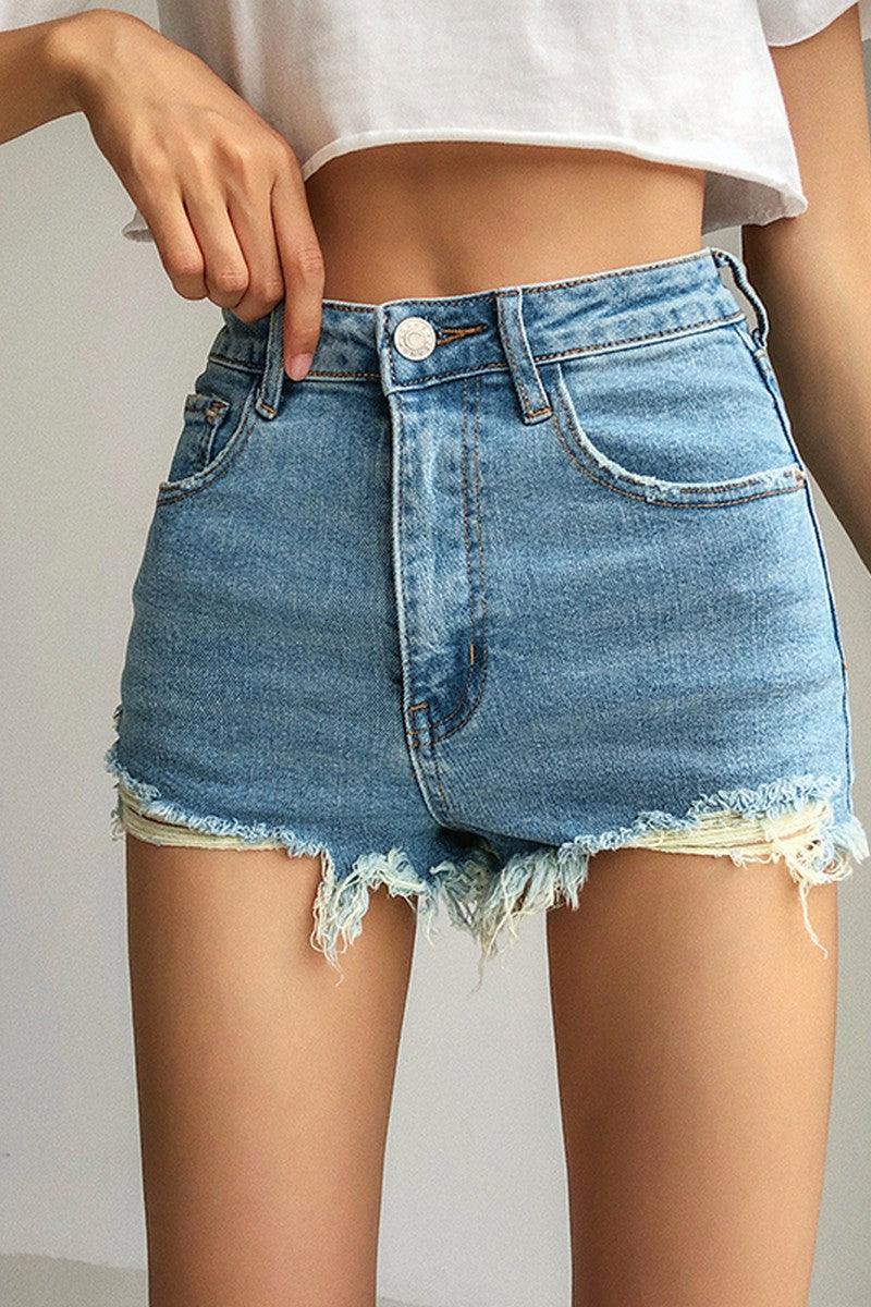 CZ Distressed Short Jeans Shorts
