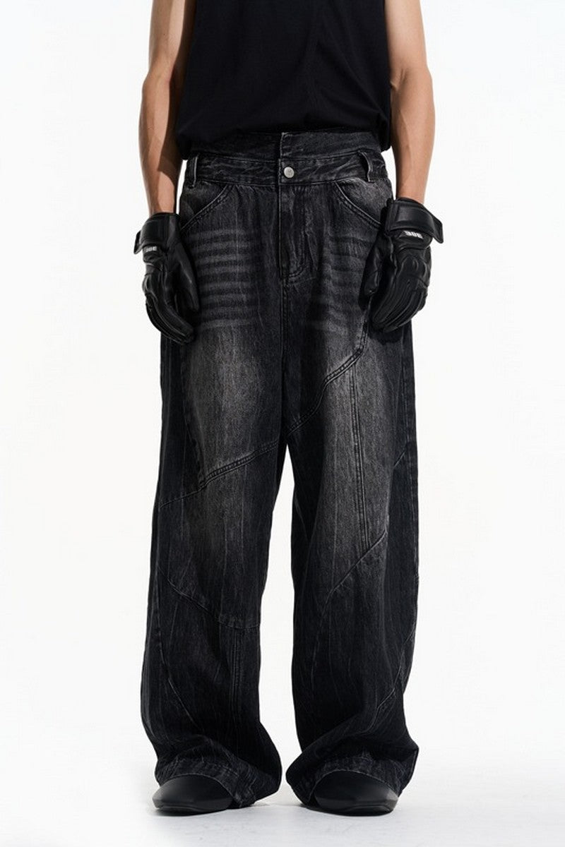 Oversized Washed Jeans