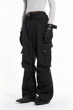 Irregular Double Waist Pants