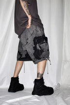 CZ Tie Dyed Splash Ink Jeans Shorts