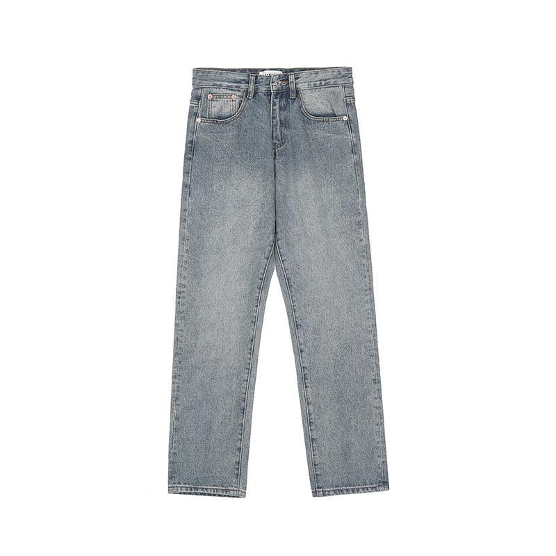 CZ Washed Straight Loose Jeans