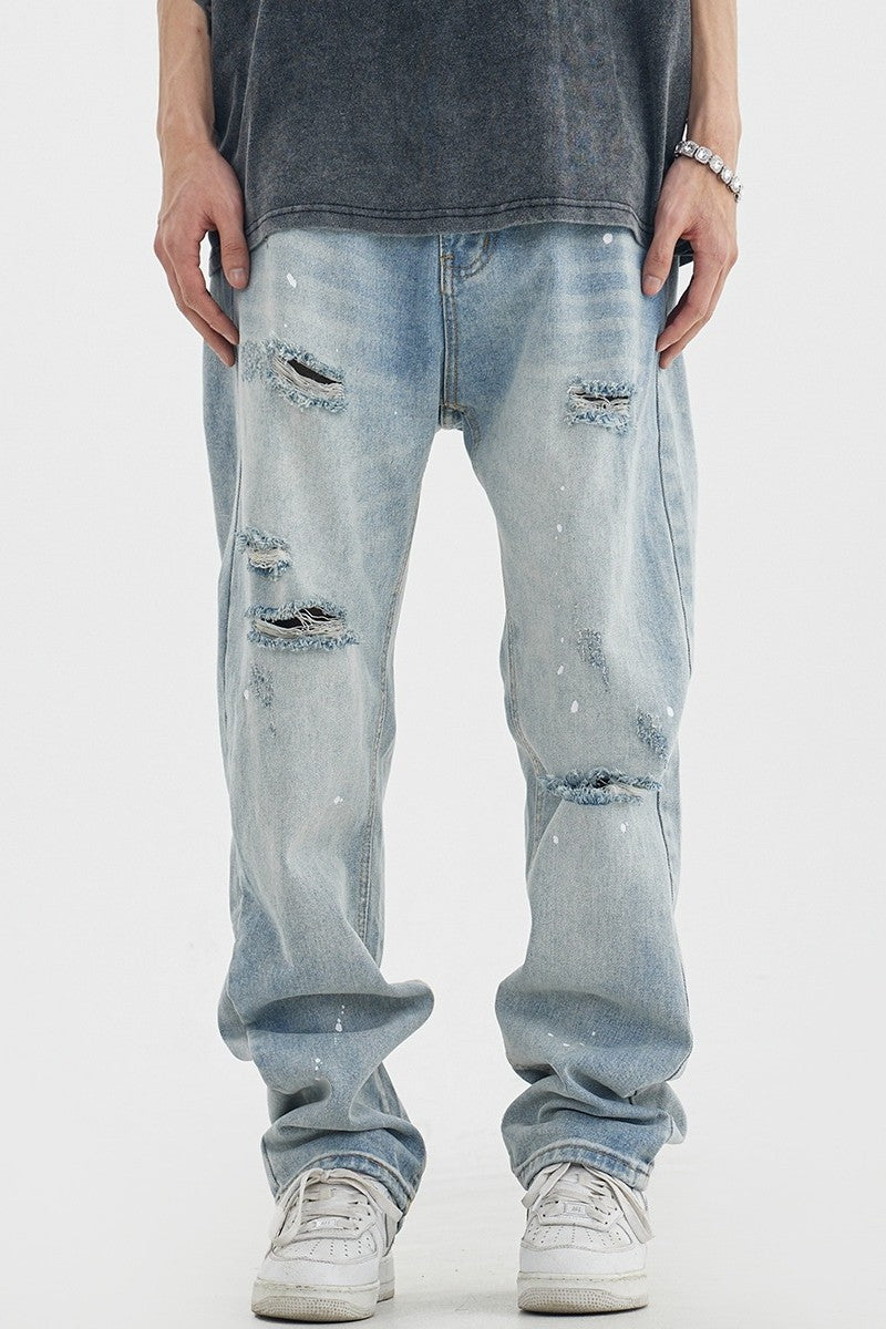 Washed Splash Ink Jeans