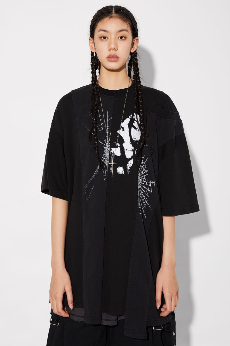 Unknown World Stitched Reconstructed Tee