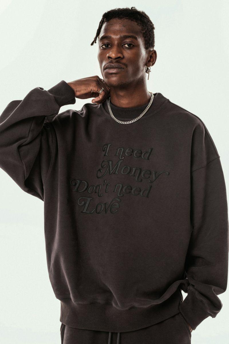 Antidote Need Money Embroidered Sweater