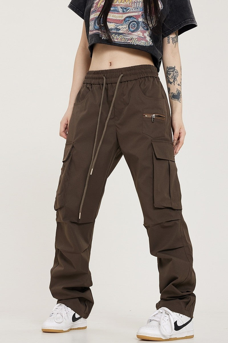 Multi-Pocket Loose Straight Cargos