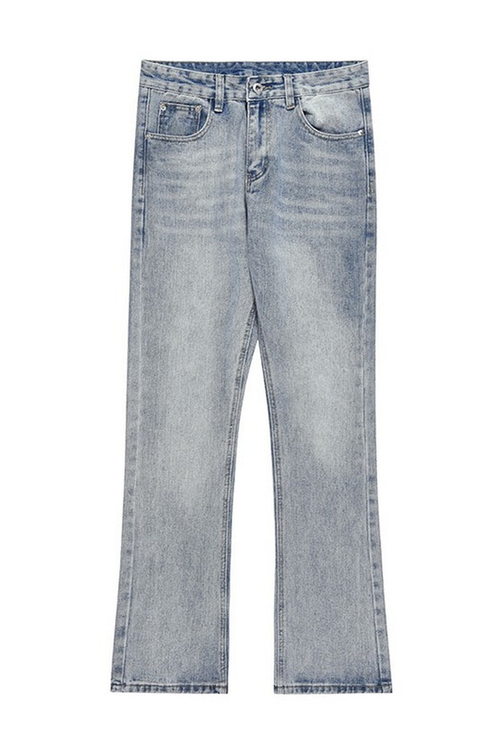 Loose Washed Flared Jeans