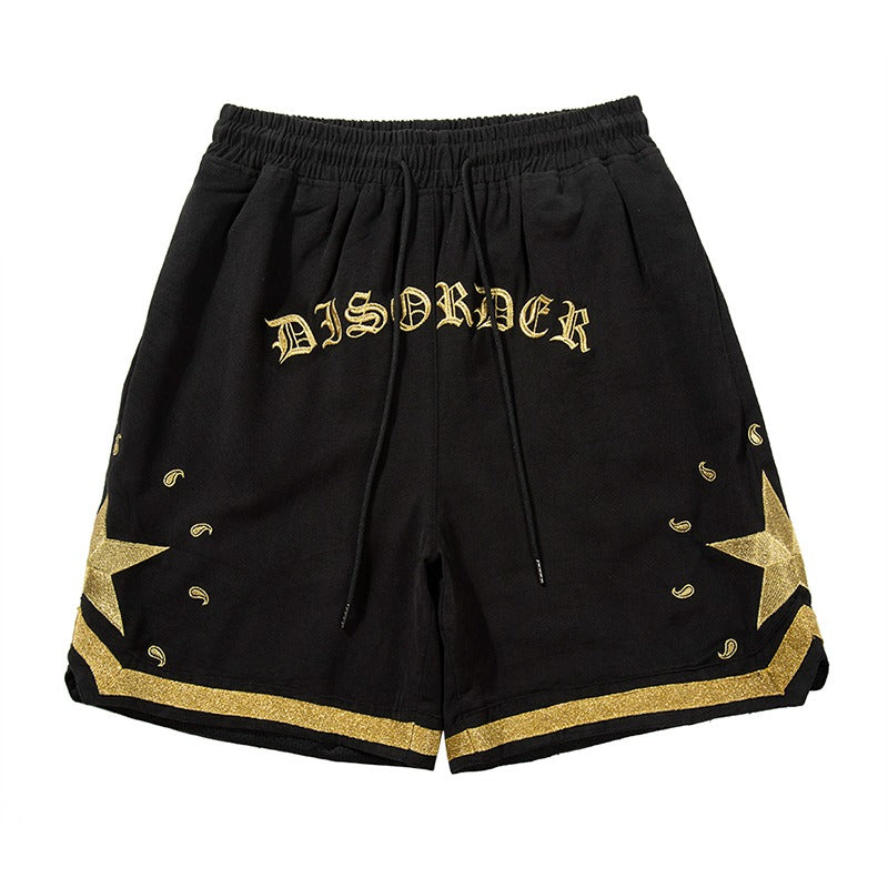 CZ Disorder Embroidered Shorts