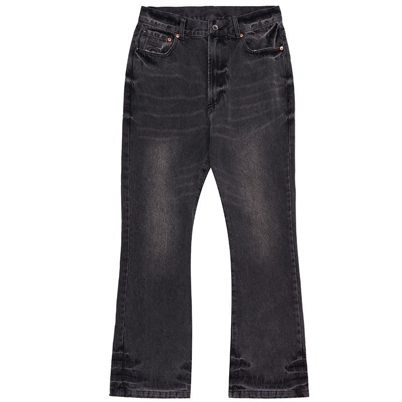 OO Washed Logo Flared Jeans