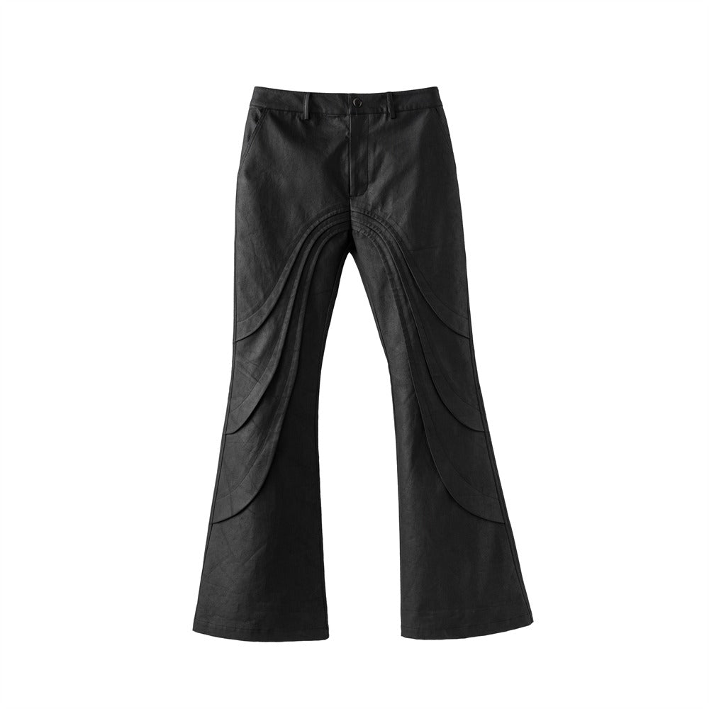 Waxed Flared Trousers
