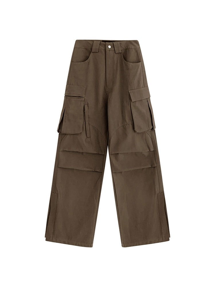 Split Straight Loose Trousers