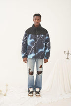 Empty Reference Lightnings Printed Down Jacket