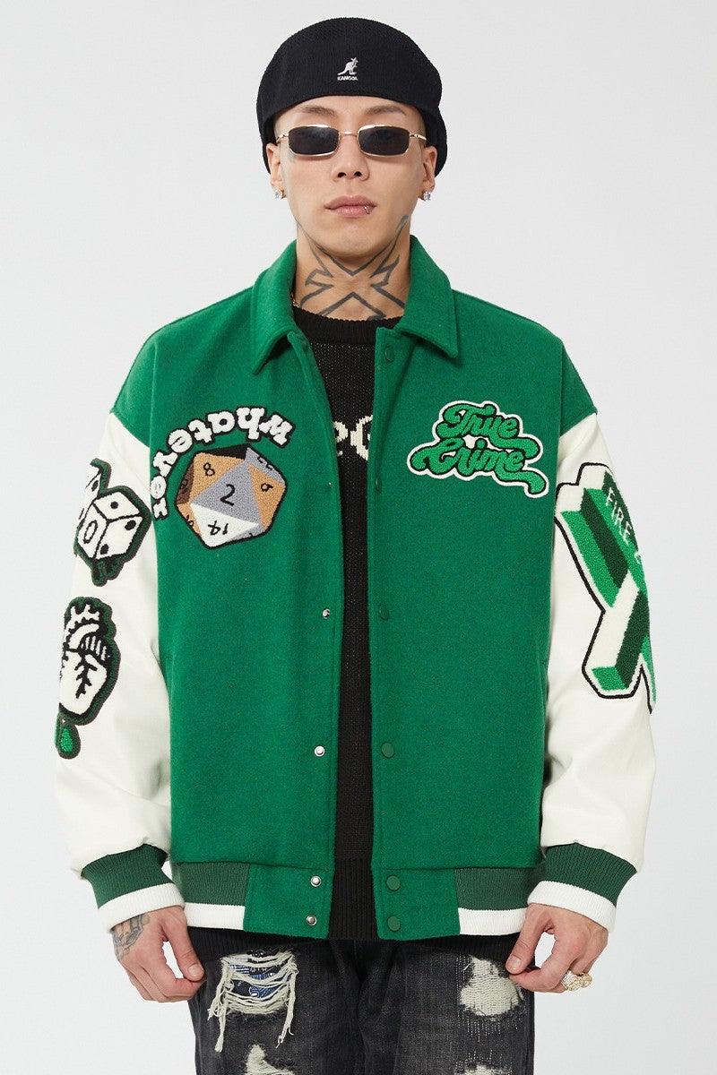 F2CE Embroidered Wool Varsity Jacket