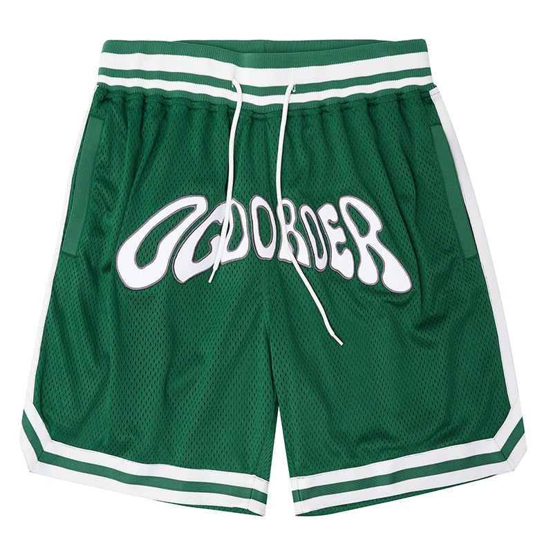 OO Embroidered Logo Mesh Shorts