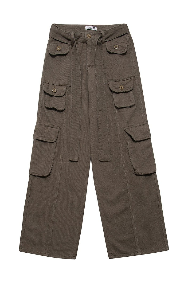 Multi Pocket Straight Trousers