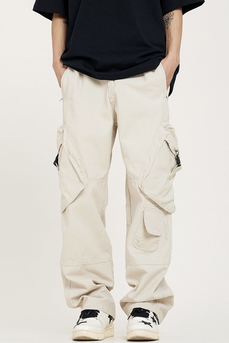 Loose Multi Pocket Straight Cargos
