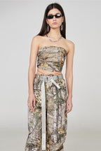 STEEPC Leaves Camo Lace Top