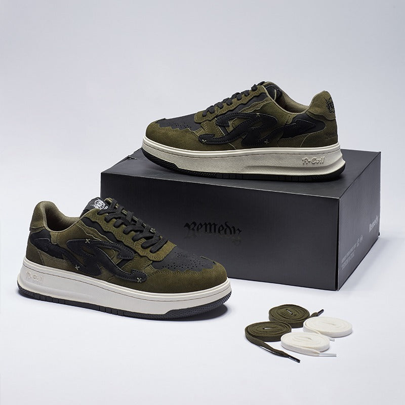 R-Evil Suede Green Sneakers