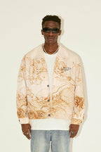 Empty Reference Angels Print Coach Jacket