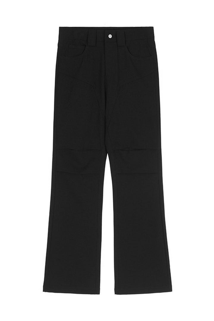 Straight Flared Suit Trousers
