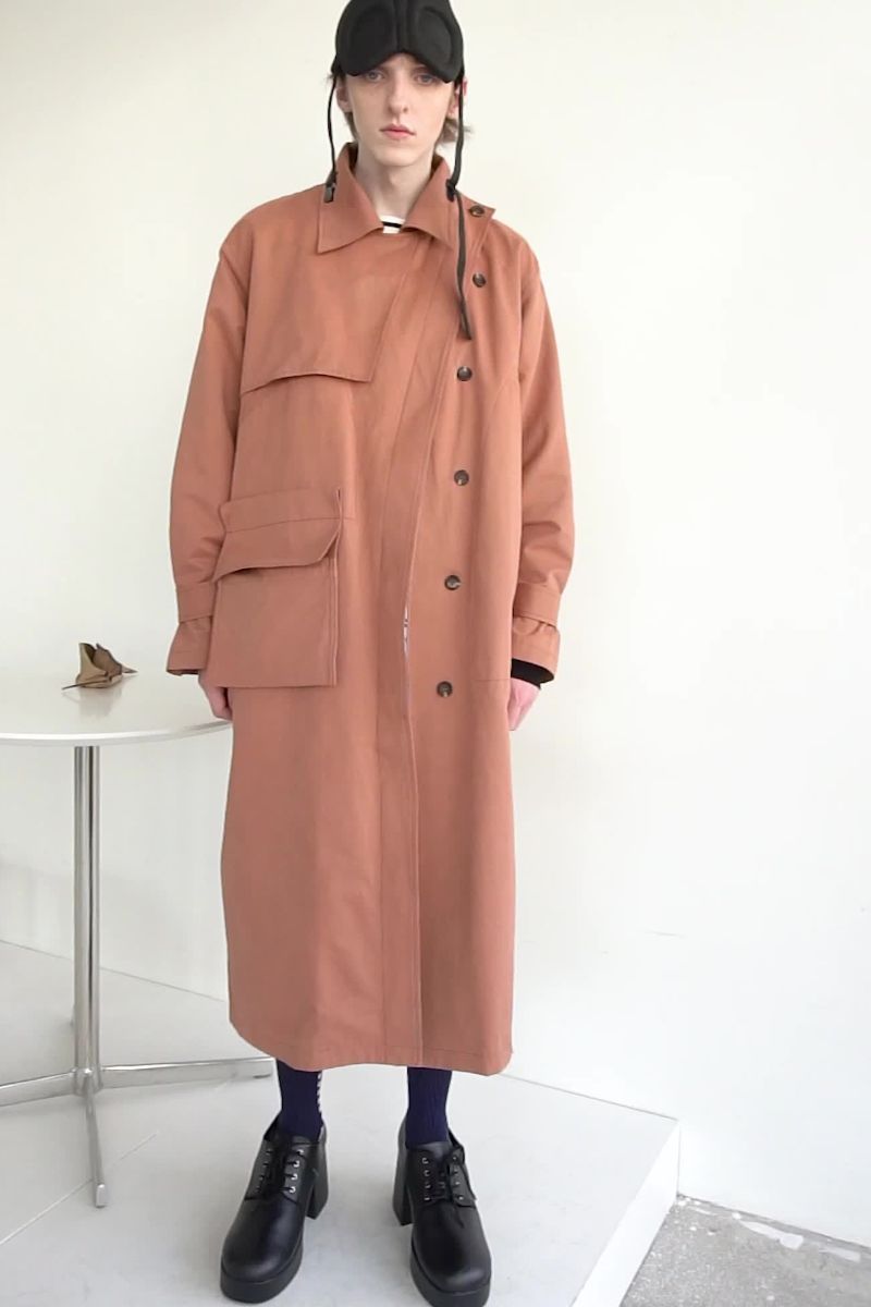 Mix7 Oblique Long Coat