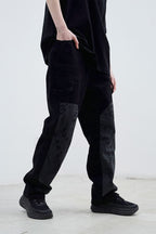 STEEPC Black Patch Loose Jeans