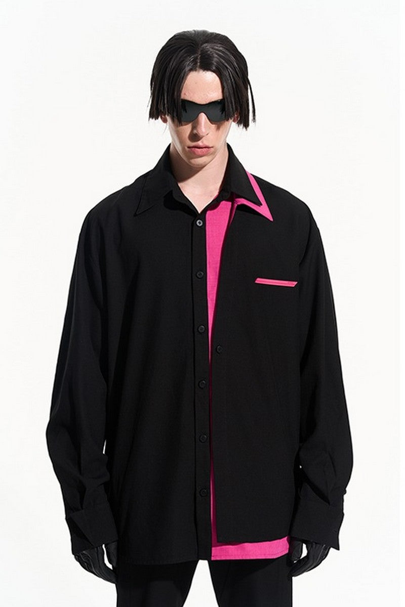 BNP Layered Stitched L/S Shirt