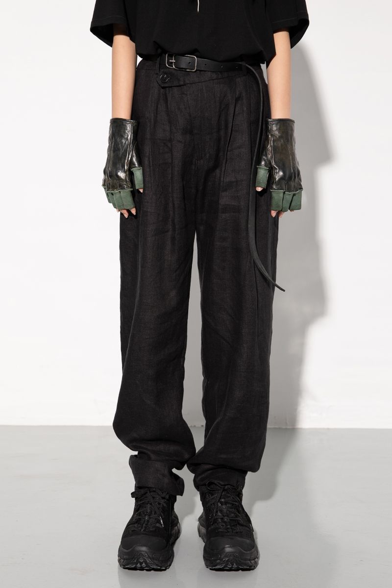 Unknown World Belt Straight Trousers